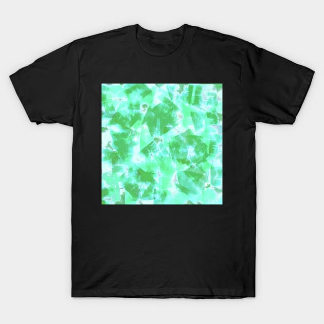 Abstract Swatches in Shades of Green T-Shirt by Klssaginaw